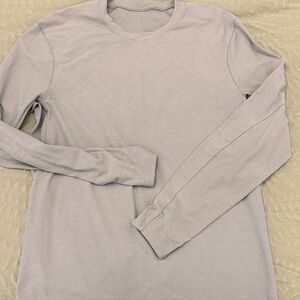lululemon athletica Light Gray Long Sleeve Tee